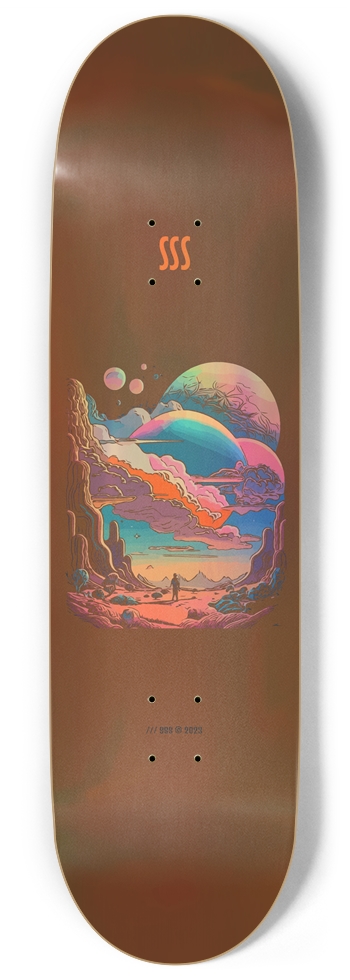 SSS '85 DESERT MIRAGE 04 /// HOLOGRAPHIC 9 Inch Skateboard