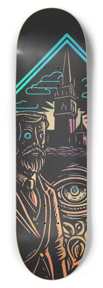 SSS UNKNOWN PHILOSOPHER 01 /// HOLOGRAPHIC 8-3/4 Inch Skateboard