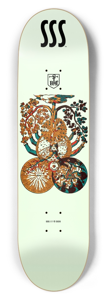 SSS ROSY+CROSS 03 /// GLOW N DARK 8-1/2 Skateboard Deck
