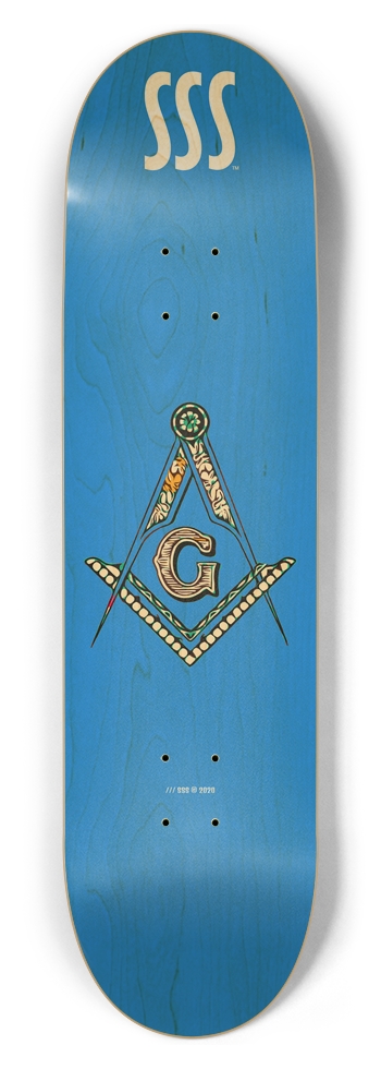SSS FREEMASONIC 02 /// FC NATURAL 8-1/2 Skateboard Deck
