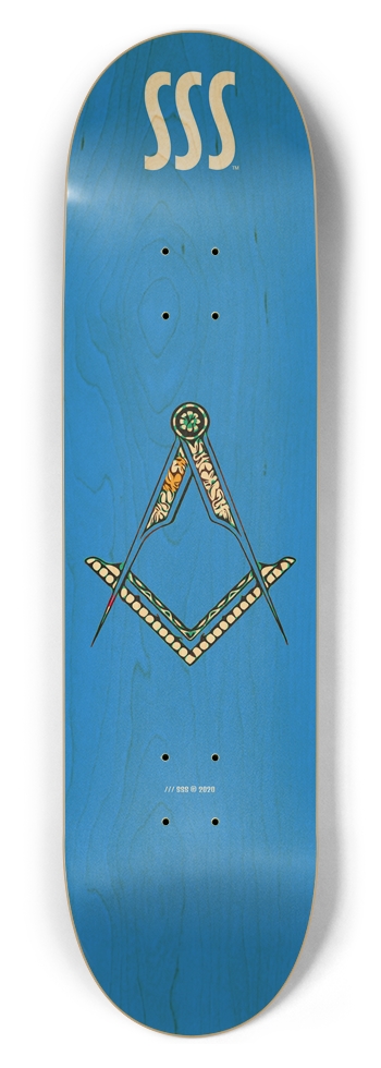 SSS FREEMASONIC 04 /// NO G NATURAL 8-1/2 Skateboard Deck