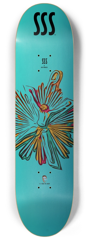 SSS ILLUMINATI 04 /// FOIL TURQUOISE 8-1/4 Skateboard Deck