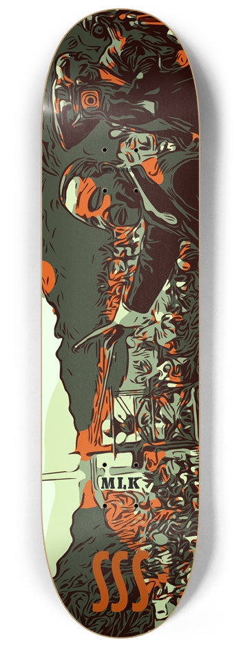 SSS POLI 02 /// GLOW N DARK 8-1/4 Skateboard Deck