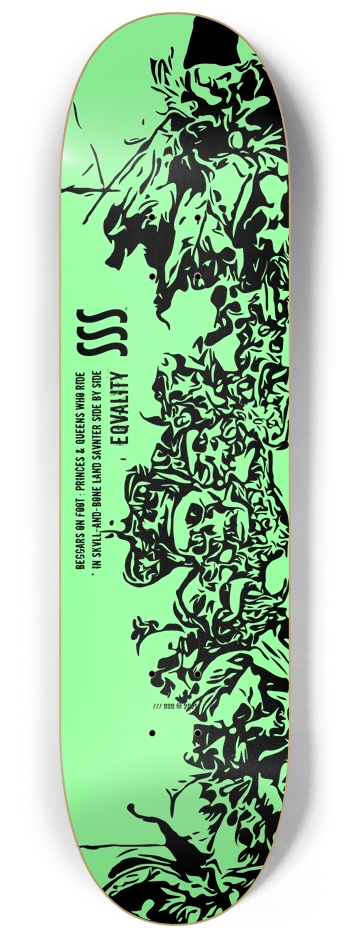 SSS SKULL N BONES 07 /// GLOW N DARK 8-1/4 Skateboard Deck