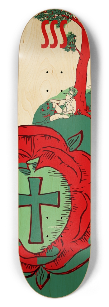 SSS ROSY+CROSS 01 /// NATURAL 8-1/2 Skateboard Deck