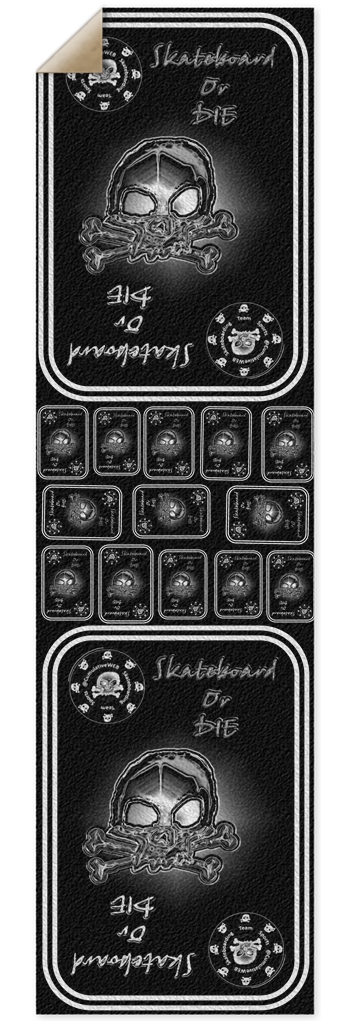 Skateboard or Die LOGO Custom Griptape 10 x 36 Inch Griptape