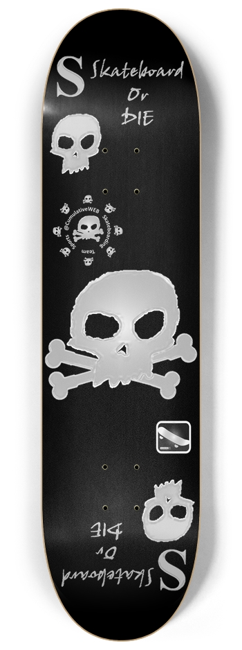 Skateboard or Die #skateboardteamsports 8-1/4 Skateboard Deck