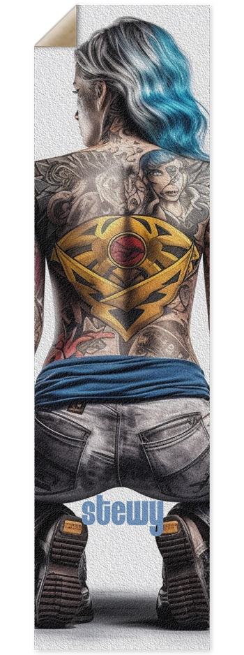 Stewy Janice rear 9 x 33 Inch Griptape