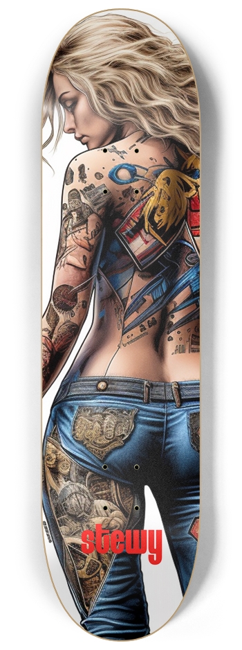 stewy patience rear 8-1/4 Skateboard Deck
