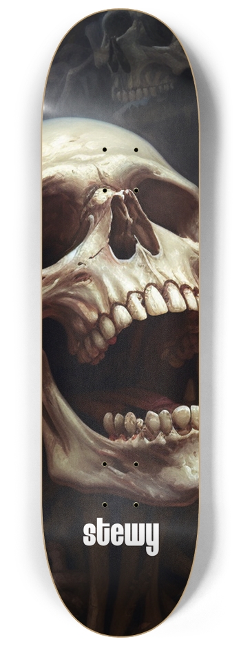 Stewy screaming skull single 8-1/4 Skateboard Deck