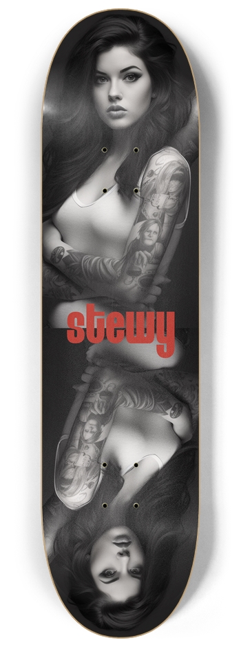 stewy b&w reverse 8-1/4 Skateboard Deck