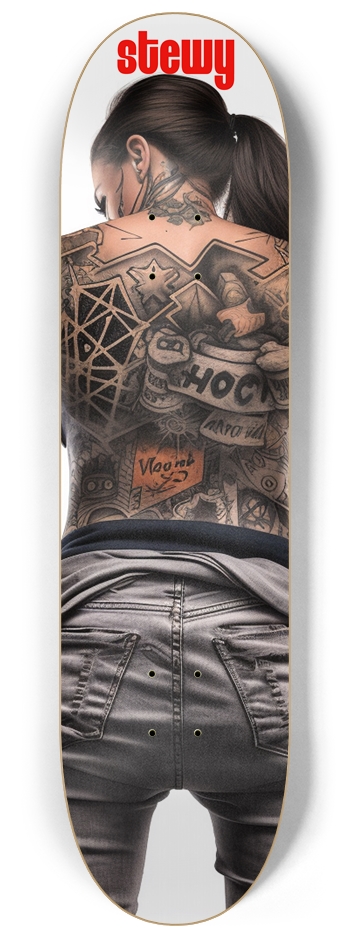 Stewy Luc rear 8-1/4 Skateboard Deck
