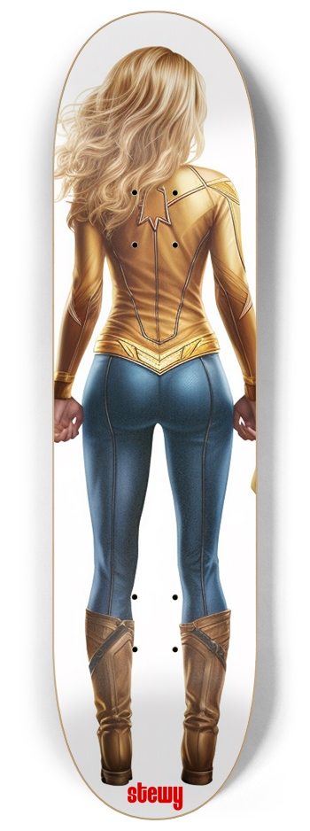 Stewy superhero Janine rear 8-1/4 Skateboard Deck