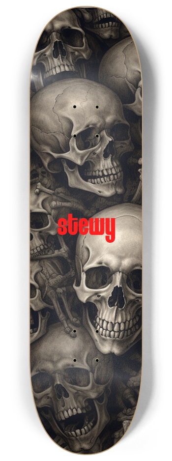 Stewy screaming skulls 8-1/4 Skateboard Deck