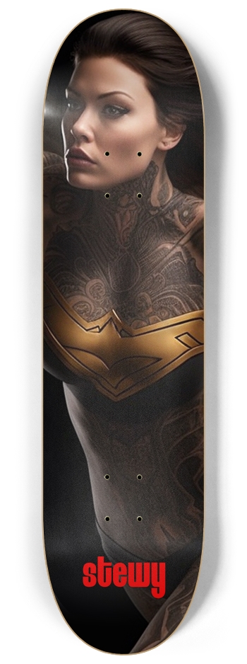 Stewy superhero Jenteal front 8-1/4 Skateboard Deck
