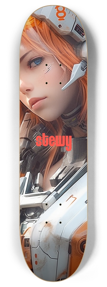 Stewy Mech Ranga 8 Inch Skateboard Deck
