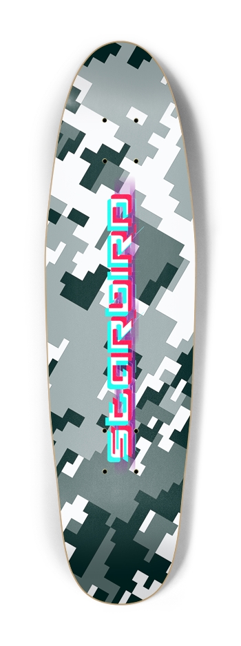 Neon Pixelwave Cruiser Skateboard Cruiser Shape