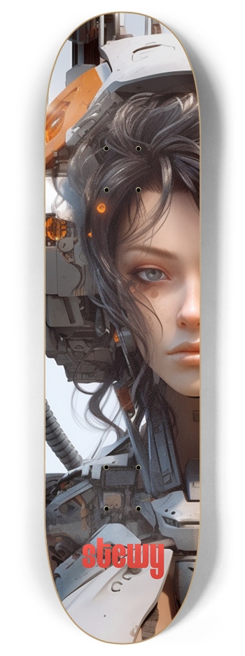 Stewy Mech Brunette 8 Inch Skateboard Deck