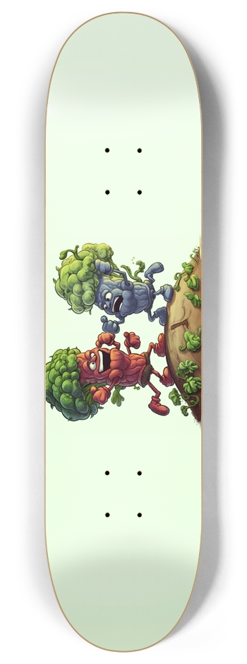Stewy glow in the dark vegetable bash 8 Inch Skateboard Deck