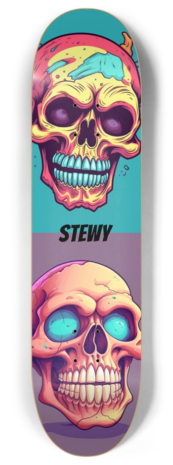 Stewy cartoon skully 8 Inch Skateboard Deck