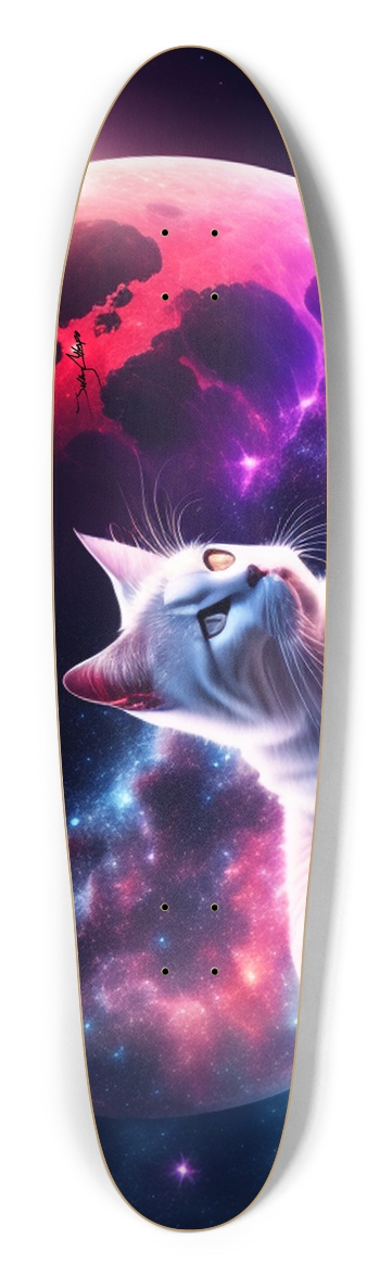 RY Bloodmoon Cat Full Color Longboard Shape