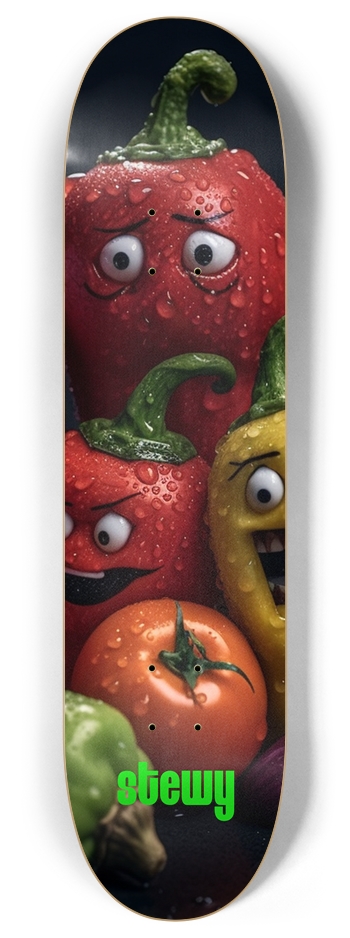 Stewy Vegetables 8 Inch Skateboard Deck