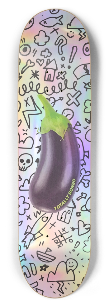 Totally Boned Aubergine Holo 8-1/2 Skateboard Deck