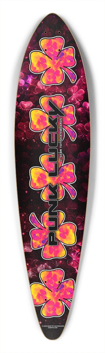 Punk Lucky - Hotter Pink Pintail Pintail Longboard