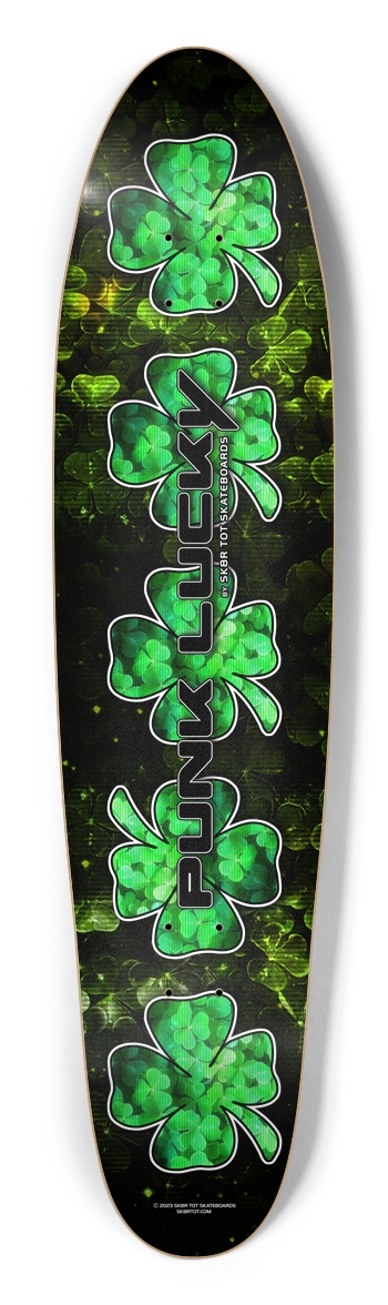 Punk Lucky - Green Longboard Longboard Shape