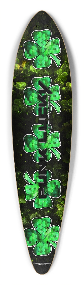 Punk Lucky - Green Pintail Pintail Longboard