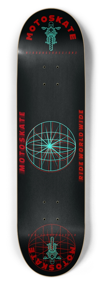 Glow in Darkness Moto Mariachi 8-1/2 Skateboard Deck