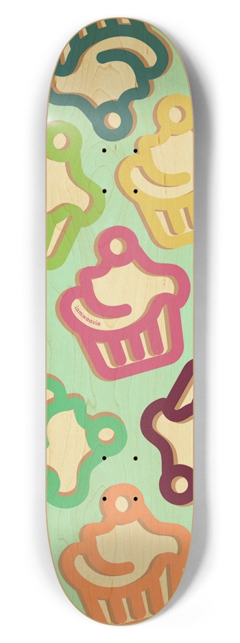Cupcake Delight 7-3/4 Skateboard Deck