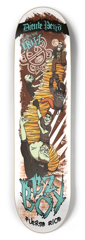 Diente Perro X Fritz Skateboards 8-1/2 Skateboard Deck