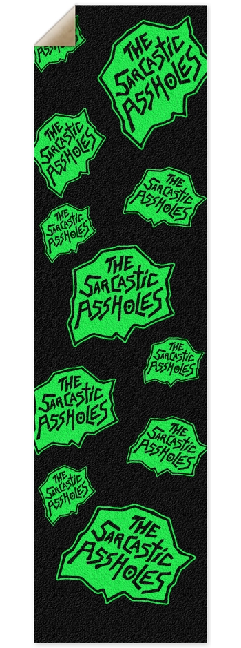 T.S.A. Green Multiple Logo Grip Tape 9 x 33 Inch Griptape