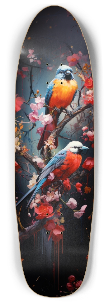 Cherry Blossoms Custom Skateboard Punk Nose Pool Shape