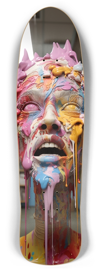 Dripping in heat Custom Skateboard Retro Rocket