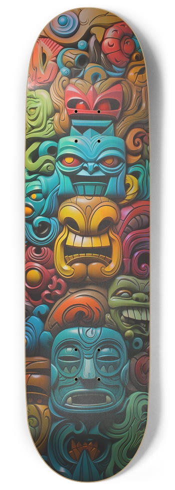 Holographic Hawaiian Custom Skateboard 9 Inch Skateboard