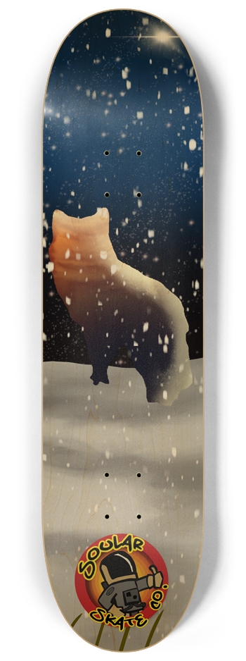 Snowy Fox 8-1/4 Skateboard Deck