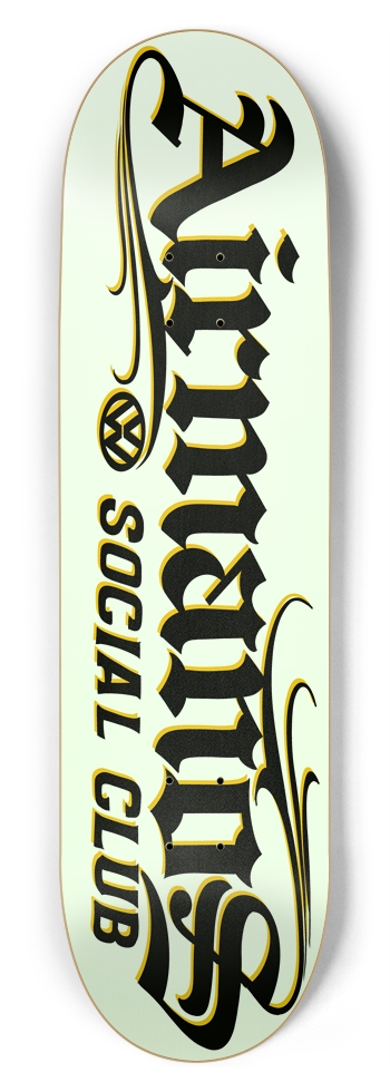 AIRMANOS ON WHITE 8-3/4 Inch Skateboard