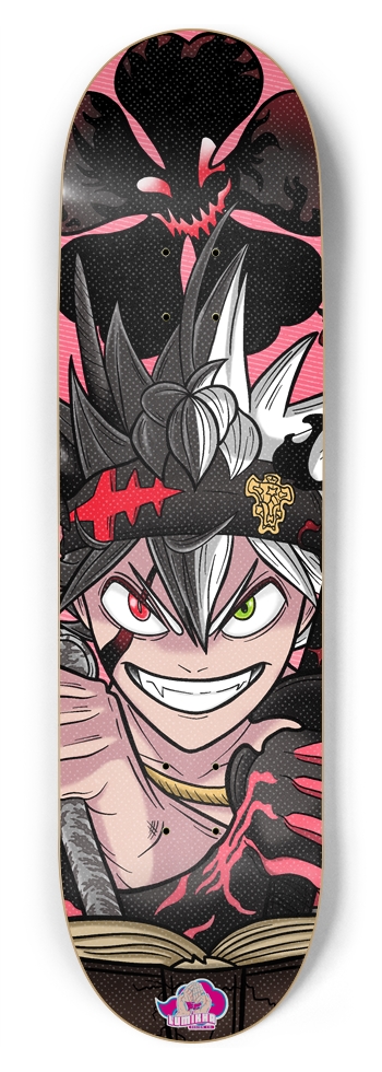 Asta Black Clover 8-3/4 Inch Skateboard