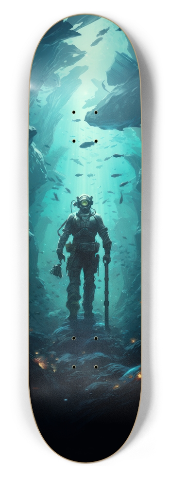 Deep Dive Glow-in-the-dark Skateboard 8-1/2 Skateboard Deck