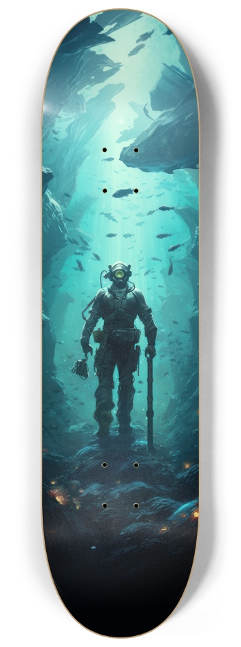 Deep Dive Glow-in-the-dark Skateboard 8-1/4 Skateboard Deck