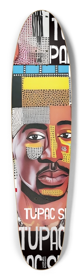Afro Rap Drawing Longboard Longboard Shape