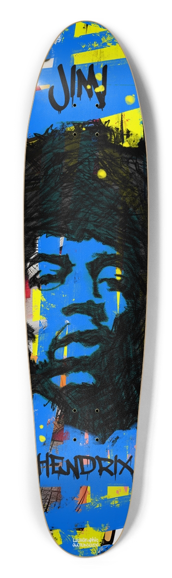 Jimi Hendrix Drawing Longboard Longboard Shape