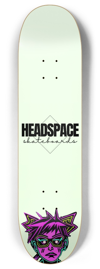 8 Glow in the dark Headspace Skateboard 8 Inch Skateboard Deck