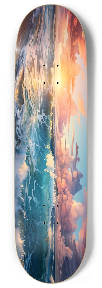 Watercolor Sunset 2 Skateboard 9 Inch Skateboard