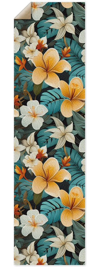 Yellow Plumeria Pattern Griptape 9 x 33 Inch Griptape