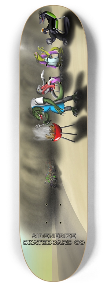 SIDENERIZE LIZARD PARTY 8.0 8 Inch Skateboard Deck