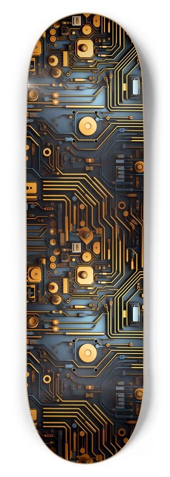 Electronic Pattern 1 Skateboard 8-3/4 Inch Skateboard