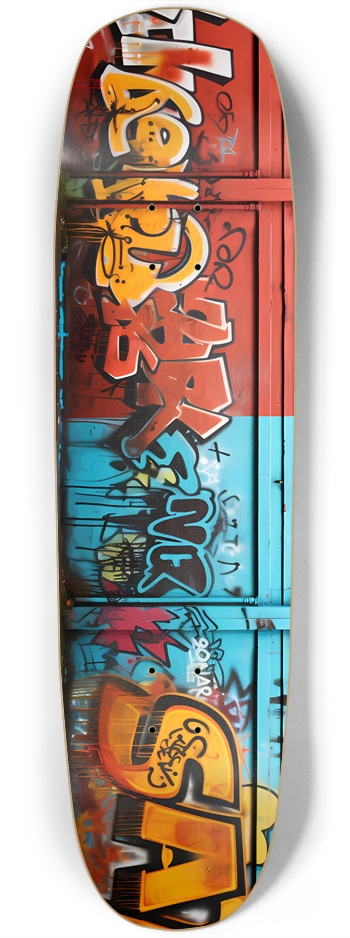 AI Graffiti Skateboard Square Nose